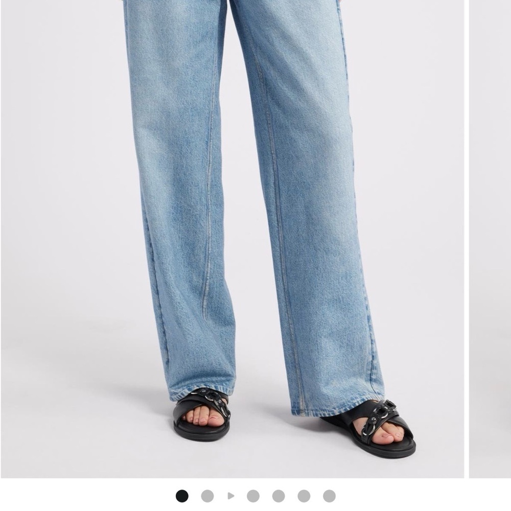 rag & bone Women's Miramar Straight Leg Jeans - Blue - Picture 6 of 9